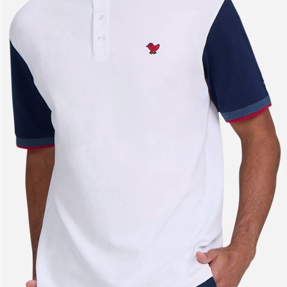 Men’s Bad Birdie Golf Red White & Bad Polo Shirt Large MSRP $84 - Picture 4 of 7